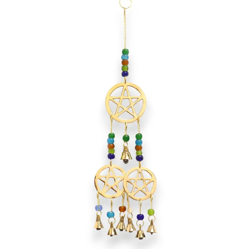 Campanas Indias - Tri-Pentagrama - 7 Campanas - 9.5x32cm
