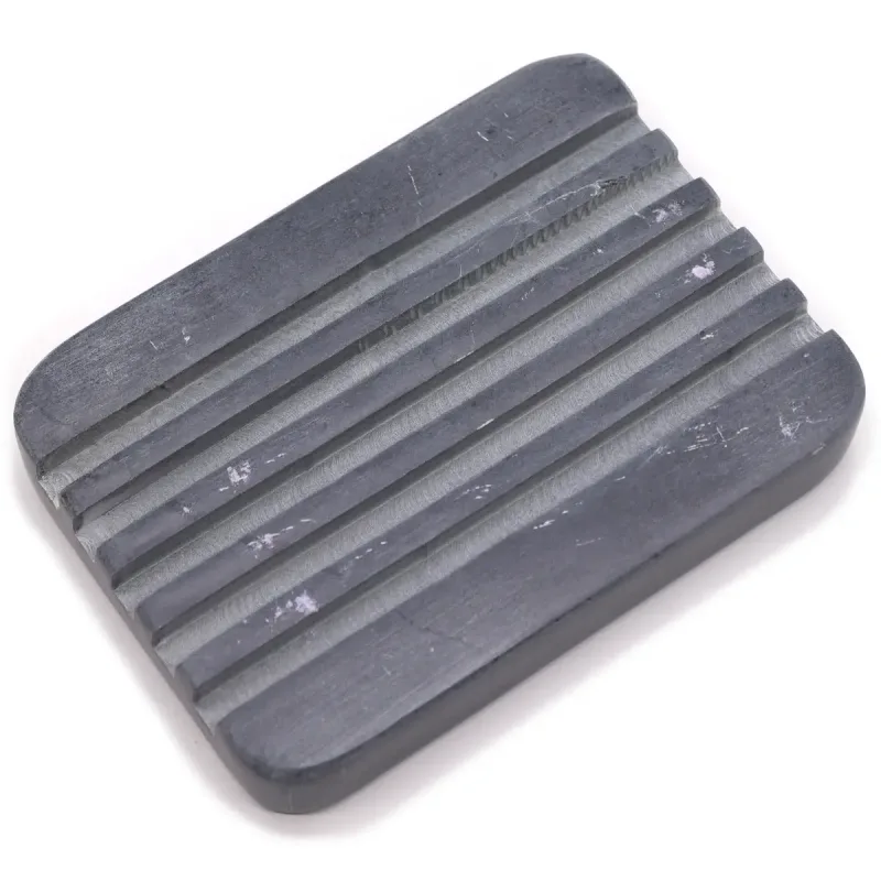 Jabonera de Esteatita Gris 12x8.5cm - Estrías Profundas