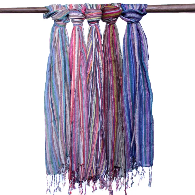 Bufandas bohemias indias - 50x180cm - Púrpuras al azar