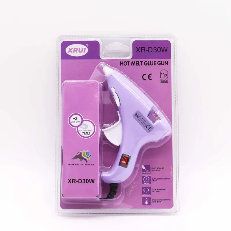 Pistola de Pegamento caliente mini Xrui 30W Hobby (enchufe UE) - para barras de 7 mm