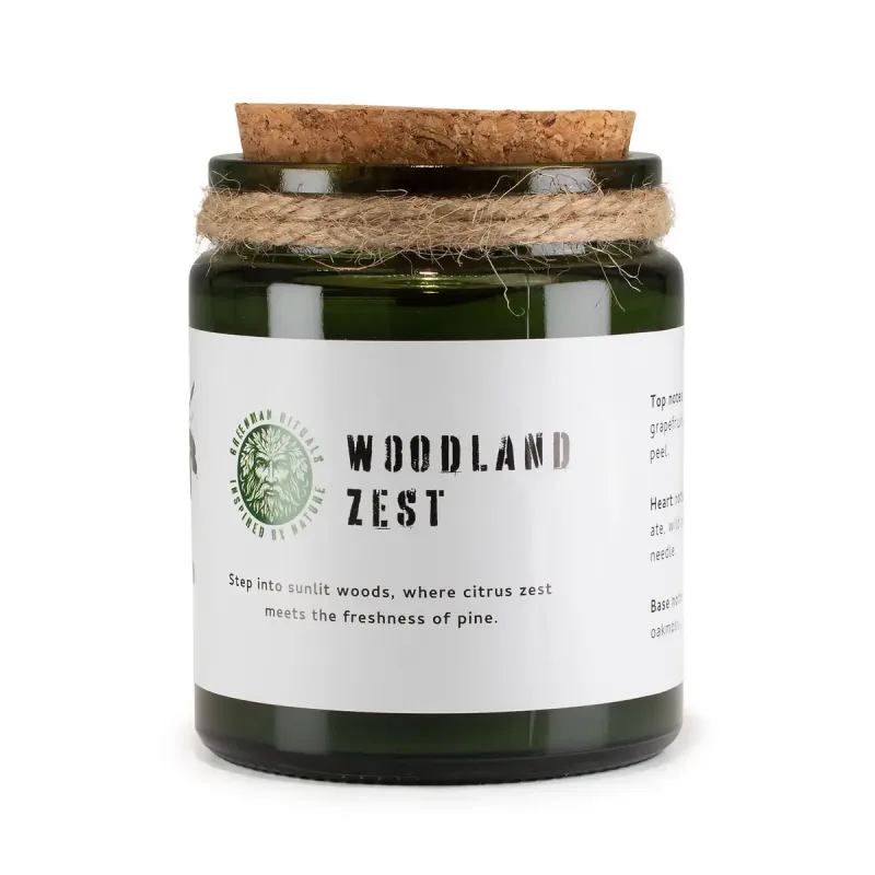 Vela de soja Greenman Woodwick - Esencia del Bosque