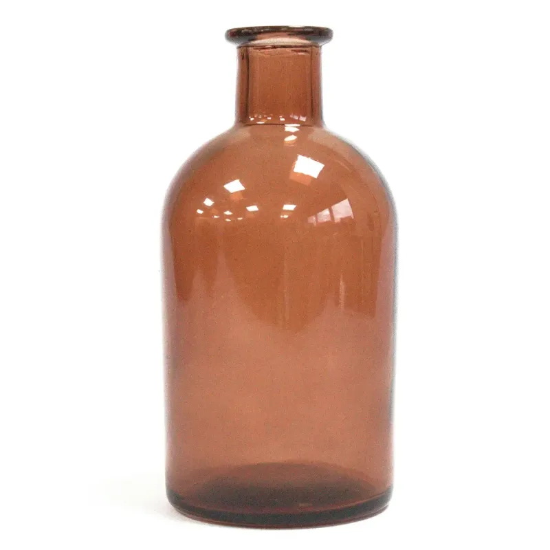 Botella difusoras redondas de color ámbar de 250 ml