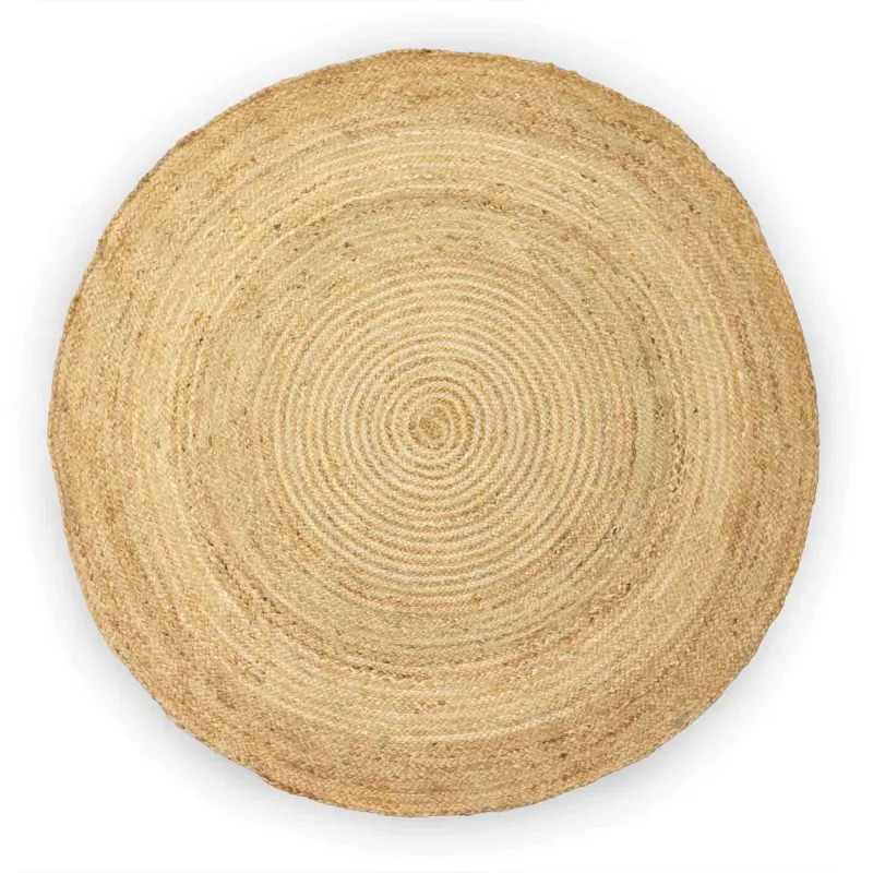Alfombra redonda grande de yute 150 cm