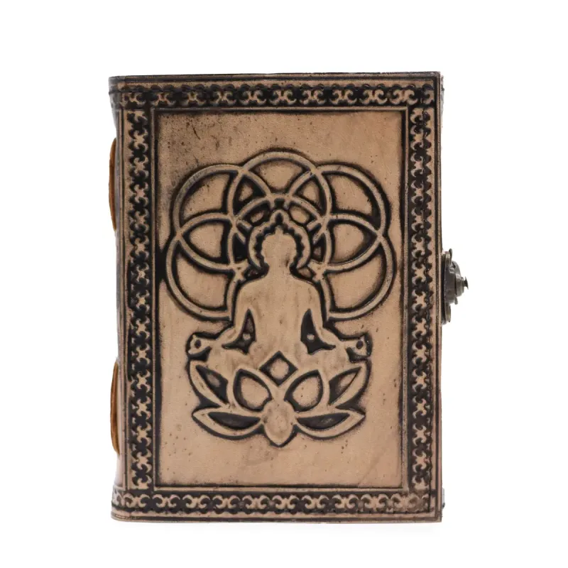 Cuaderno Esotérico Buda - Vintage con Borde de Costura