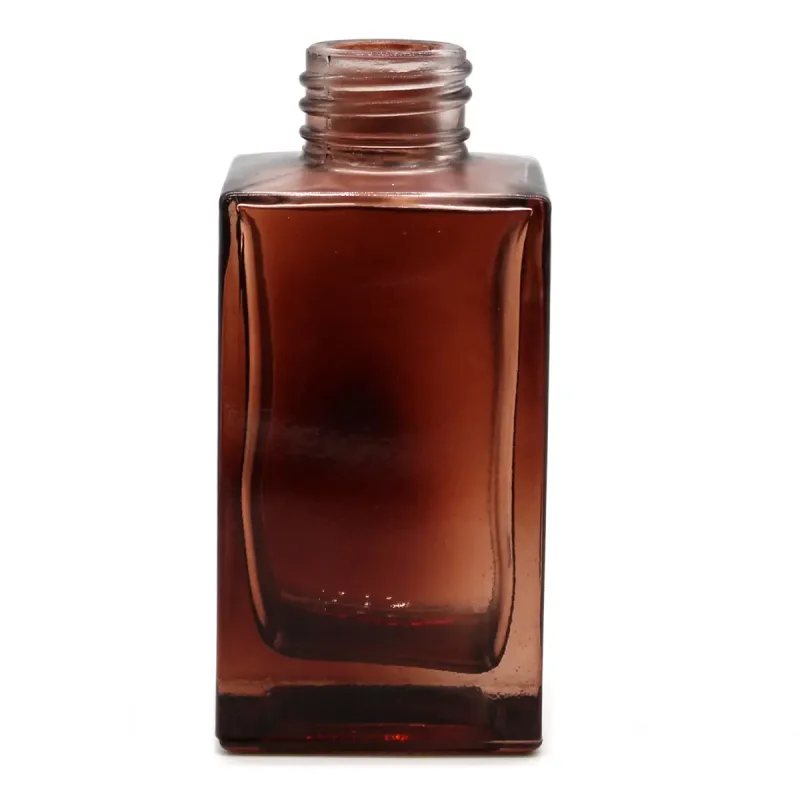 100 ml Botella difusora cuadrada de lengüeta larga - Ambar