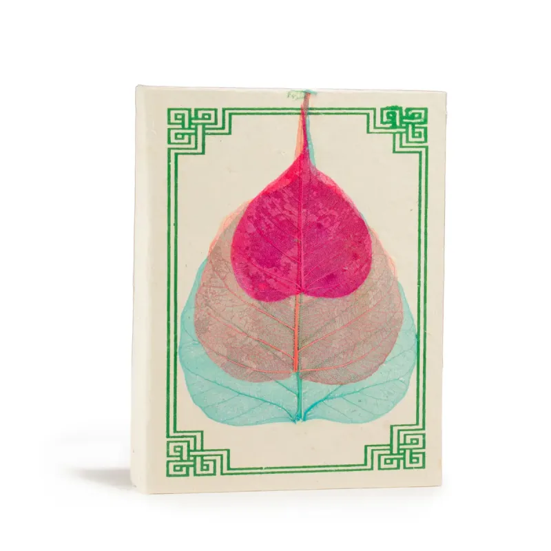 Cuaderno grande de hojas de Bodhi Lokta Med (15x12cm) - 45 hojas (variadas)