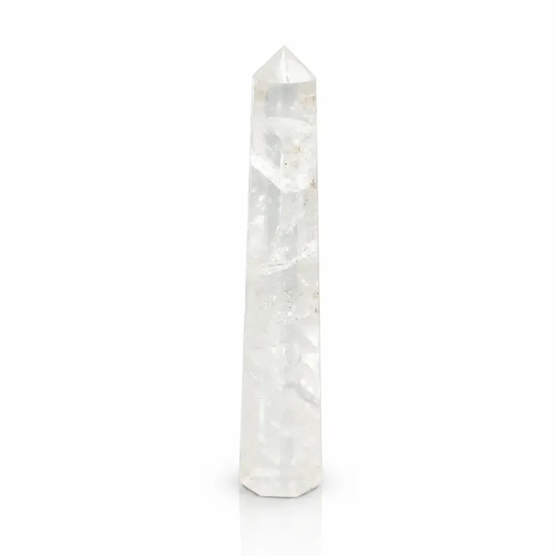 puntas de obelisco de seis caras de piedra preciosa, aprox. 17 cm - cristal de roca