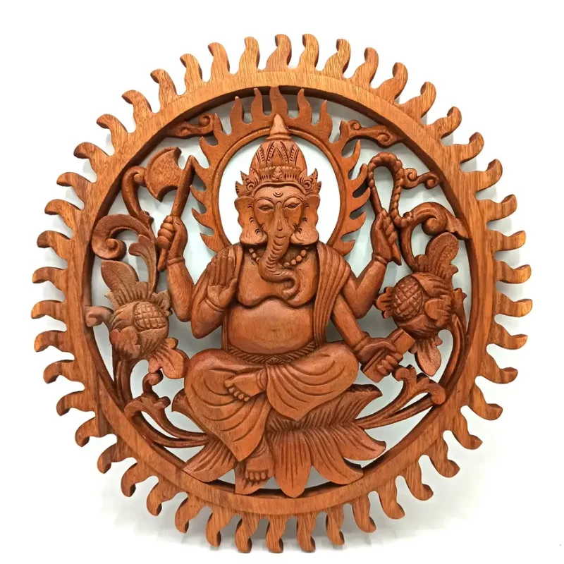 Panel de madera - Ganesh 40cm