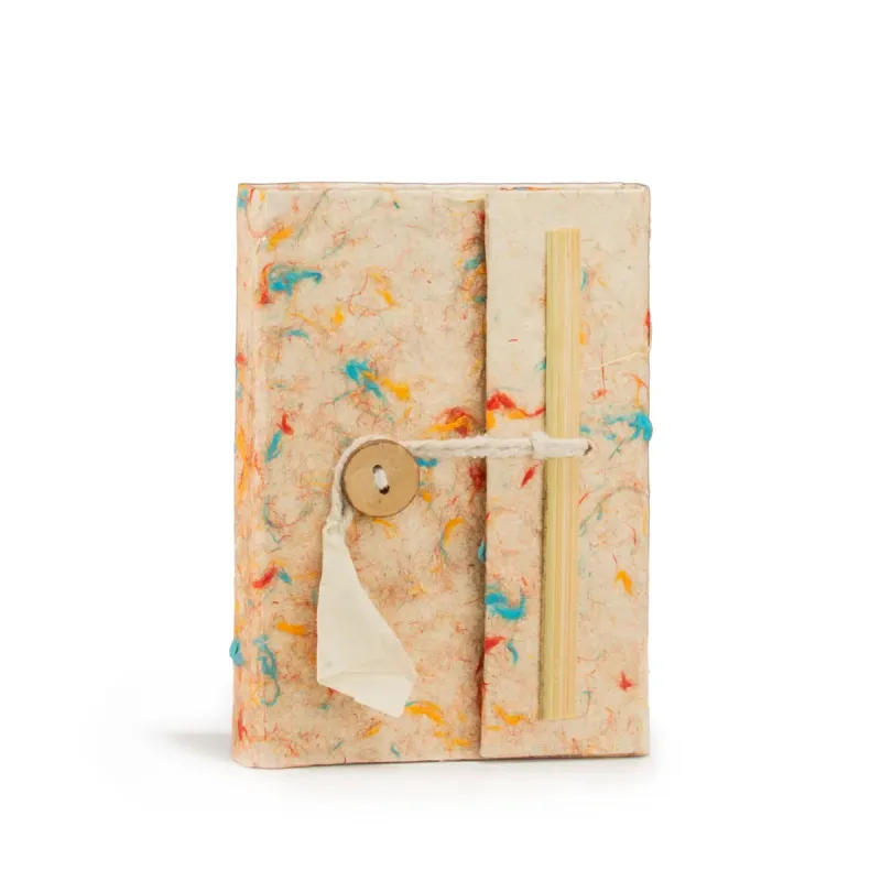Mini Lokta Mixed Colour Cotton Notebook Lrg (12x8cm) 40 leafs