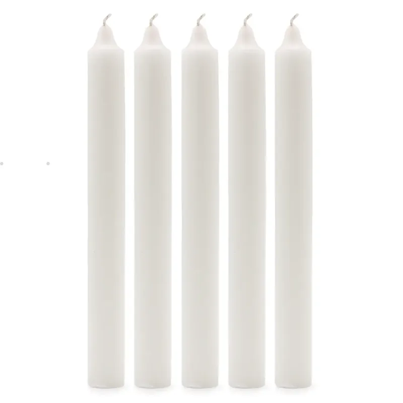 Velas a Granel de Color Sólido - Blanco Rústico - Paquete de 10