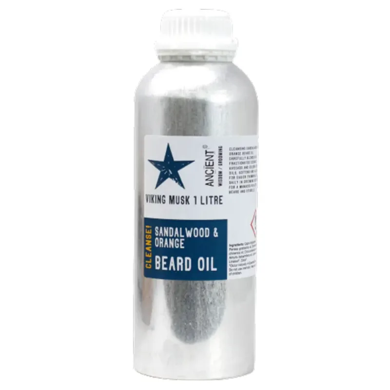 Aceite de Barba de 1 Litro - Almizcle Vikingo - ¡Limpia!