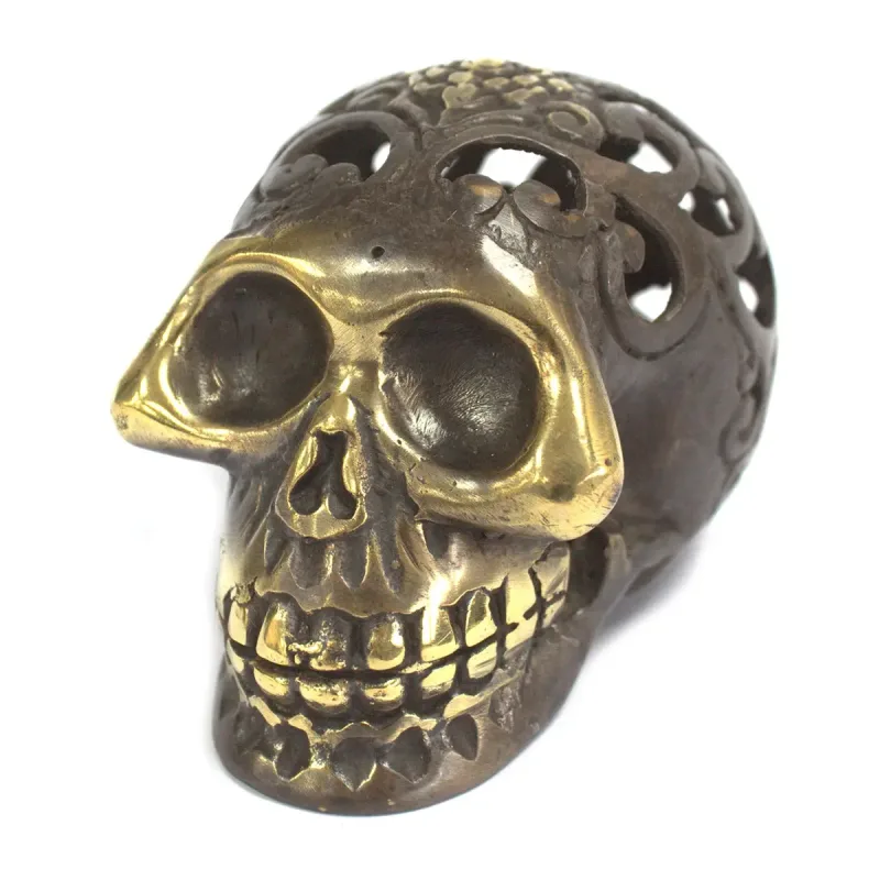 Calavera vintage de latón - Med