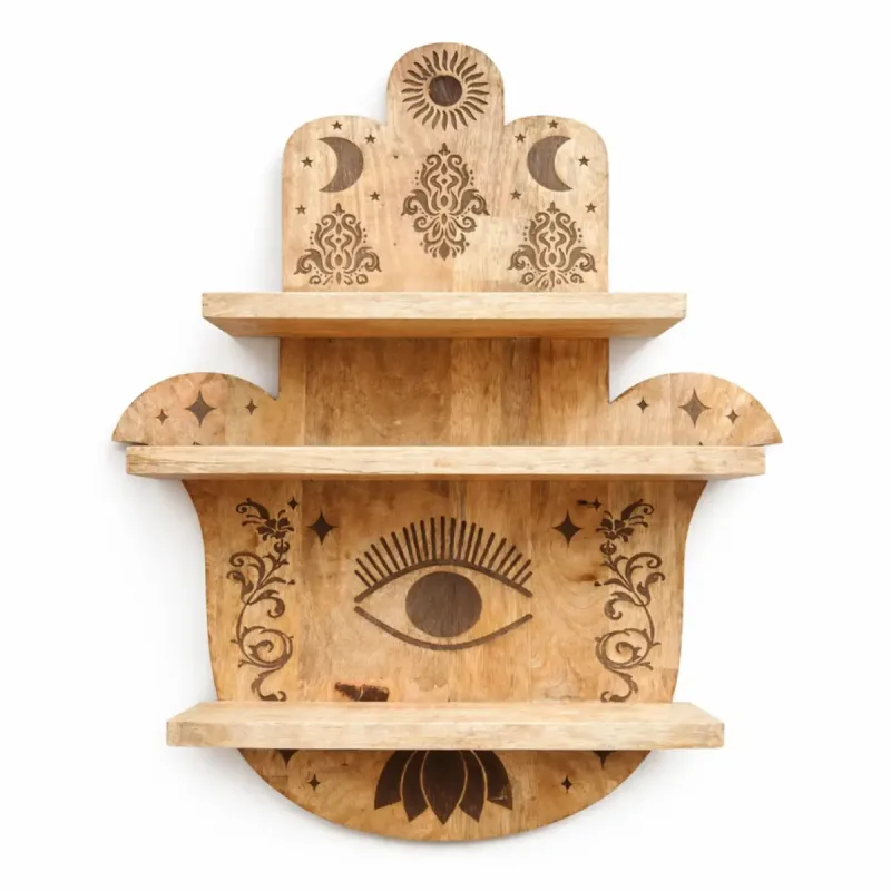 Estante de pared con forma de Hamsa