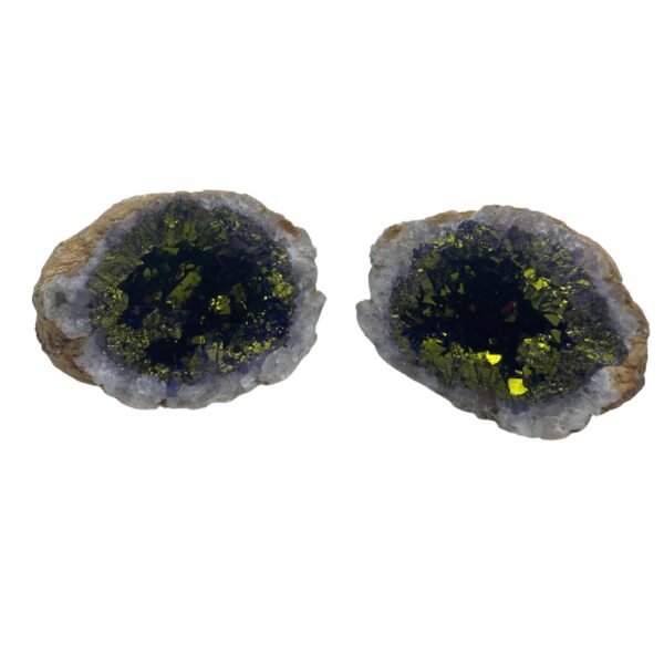 Geodas de calcita coloreada - Piedra Natural - Morado & Oro - Imagen 3